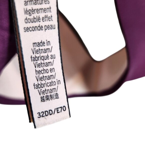 Victoria's Secret Bra 32DD 32E Purple Plum Women's TShirt Lightly Lined Wireless - Picture 11 of 11